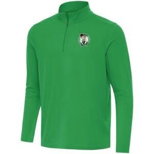 OFFICIAL Boston Celtics Antigua Quarter Zip Top Kelly Green Size Medium